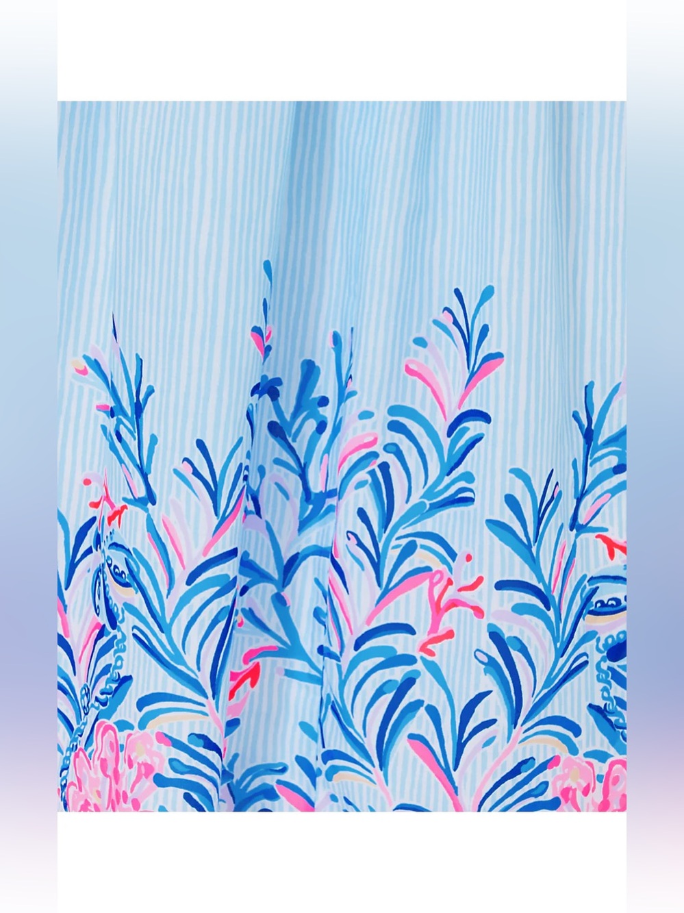 Lilly Pulitzer Saylar Maxi Dress 16 Naut Today Engineered Seersucker Blue Pink - Picture 4 of 6